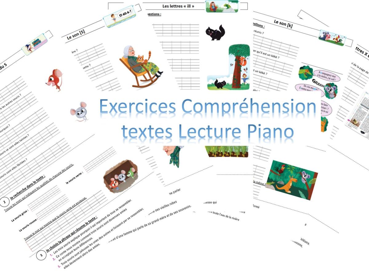 Exercices de compréhension des textes Lecture&nbsp;Piano