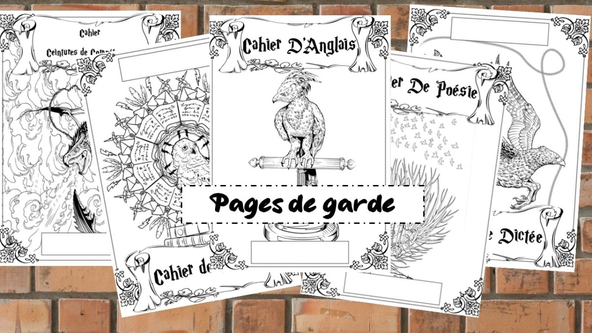 Pages de garde Harry Potter – La trousse bleue