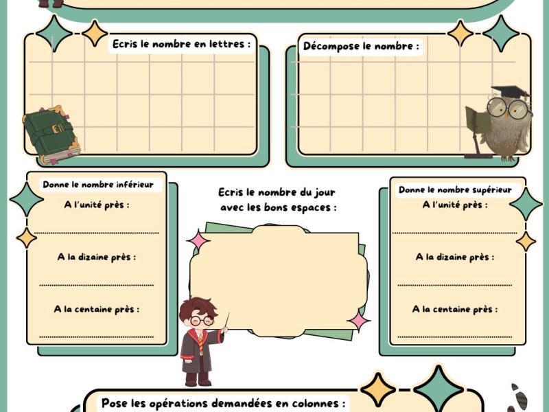 Fiche rituels numération&nbsp;CM